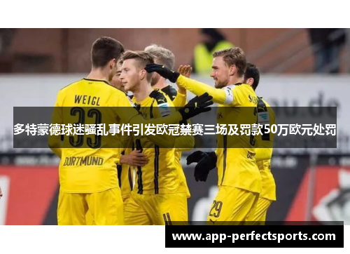 多特蒙德球迷骚乱事件引发欧冠禁赛三场及罚款50万欧元处罚
